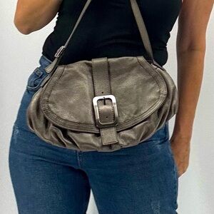 Cole Haan Genuine Pebbled Leather Classic Shoulder Bag Purse Wallet Set